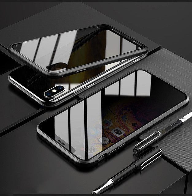 Phone Case Anti-peep Magnetic Protective Shell Magnetic Privacy Glass Case For Phone - 𝓢𝓱𝓸𝓹𝓵𝓮𝓬𝔂