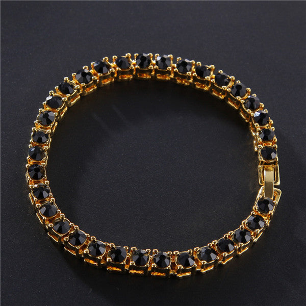 Hip Hop Bracelet Iced Out Single Row Rhinestones Chain Bling Tennis Charm Bracelets Zirconia Bracelets Link Chain Jewelry - 𝓢𝓱𝓸𝓹𝓵𝓮𝓬𝔂