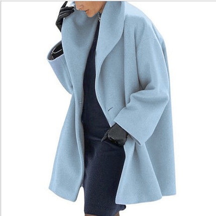 Women's Trendy Clothes Multi-color Round Neck Loose Sweater Woolen Coat Solid Casual Coat For Autumn And Winter - 𝓢𝓱𝓸𝓹𝓵𝓮𝓬𝔂
