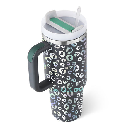 40 Oz Tumbler With Handle Straw Insulated, Stainless Steel Spill Proof Vacuum Coffee Cup Tumbler With Lid Tapered Mug Gifts For Valentine Lover Suitable For Car Gym Office Travel - 𝓢𝓱𝓸𝓹𝓵𝓮𝓬𝔂