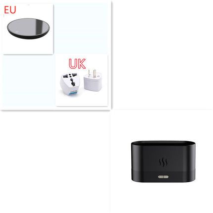 Aroma Diffuser With Flame Light Mist Humidifier Aromatherapy Diffuser With Waterless Auto-Off Protection For Spa Home Yoga Office - 𝓢𝓱𝓸𝓹𝓵𝓮𝓬𝔂