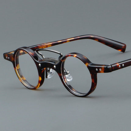 Plate Glasses Retro Frame Japanese Small Round Rim - 𝓢𝓱𝓸𝓹𝓵𝓮𝓬𝔂