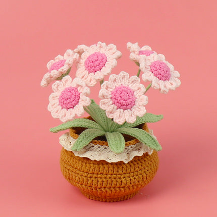 Finished Handmade Wool Woven Home Decoration Tulip Potted Plant - 𝓢𝓱𝓸𝓹𝓵𝓮𝓬𝔂