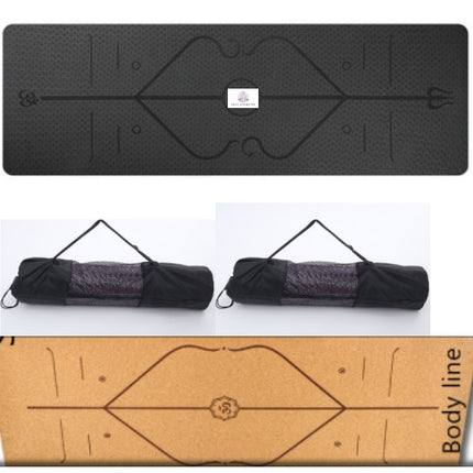 Non Slip TPE Yoga Mat Position Line Beginner - 𝓢𝓱𝓸𝓹𝓵𝓮𝓬𝔂