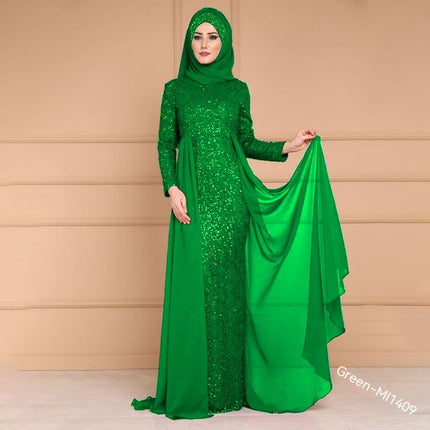 Noble Elegant Slim Slimming Sequined Ladies Gift Retro Style Long Fish Tail Dress - 𝓢𝓱𝓸𝓹𝓵𝓮𝓬𝔂
