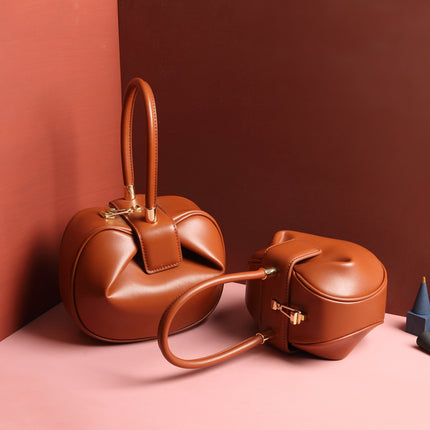 Leather handbags fashion dumplings handbag - 𝓢𝓱𝓸𝓹𝓵𝓮𝓬𝔂