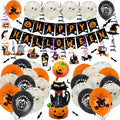 Spooky Halloween Party Decorations - 68 pcs Set includes Balloons, Bunting, Bats
