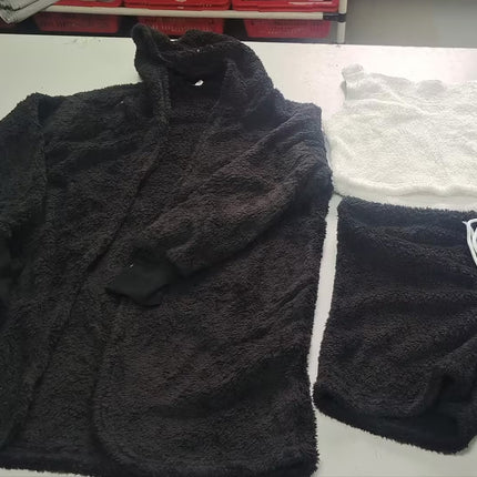3pcs Womens Clothing Long Sleeve Crop Tank Top And Drawstring Shorts Pajama Set - 𝓢𝓱𝓸𝓹𝓵𝓮𝓬𝔂