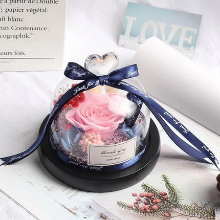 Valentine's Day Christmas Dried Flowers For Home Decor Wedding Gifts Dried Flowers Eternal Real Rose Home Decor With LED In Glass - 𝓢𝓱𝓸𝓹𝓵𝓮𝓬𝔂