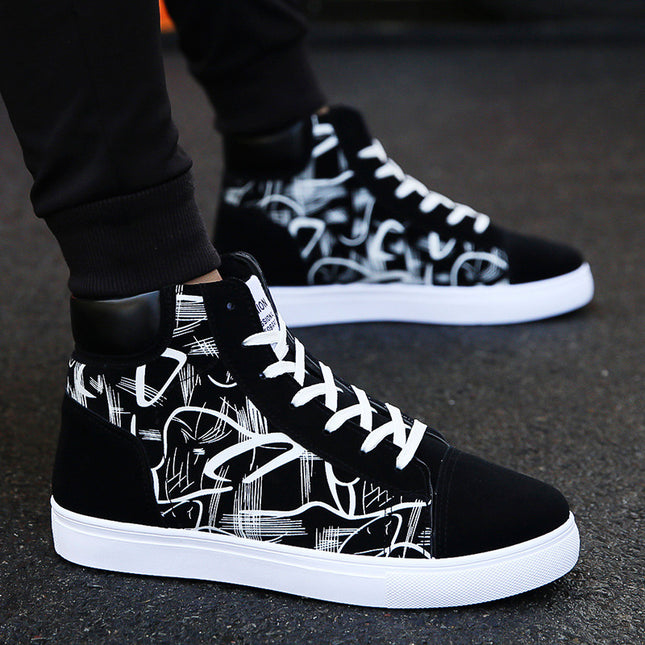 Spring high top shoes Korean Edition men''s shoes - 𝓢𝓱𝓸𝓹𝓵𝓮𝓬𝔂