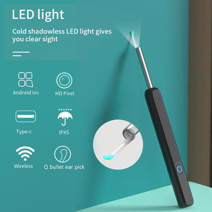 NE3 Ear Cleaner Otoscope Ear Wax Removal Tool With Camera LED Light Wireless Ear Endoscope Ear Cleaning Kit For I-phone - 𝓢𝓱𝓸𝓹𝓵𝓮𝓬𝔂