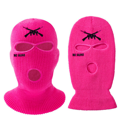 Men's Embroidered Three-hole Knitted Hat - 𝓢𝓱𝓸𝓹𝓵𝓮𝓬𝔂