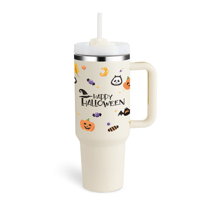 40 Oz Tumbler With Handle Straw Insulated, Stainless Steel Spill Proof Vacuum Coffee Cup Tumbler With Lid Tapered Mug Gifts For Valentine Lover Suitable For Car Gym Office Travel - 𝓢𝓱𝓸𝓹𝓵𝓮𝓬𝔂