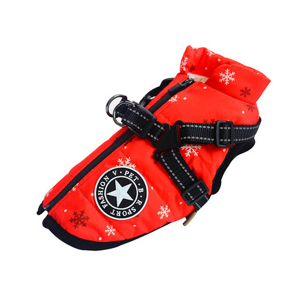Dog Clothes Chest Back Integrated Cotton Vest Pet Cotton Clothes Winter Clothes - 𝓢𝓱𝓸𝓹𝓵𝓮𝓬𝔂