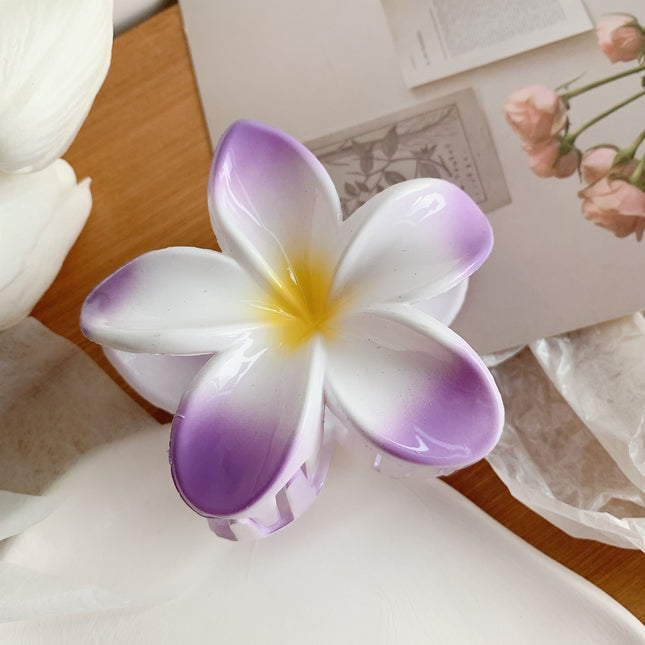 Muweordy Plumeria Hair Clips Flower Hair Clip Trendy Hair Claw Clip Popular Hair Catch Korean Hair Accessories For Women - 𝓢𝓱𝓸𝓹𝓵𝓮𝓬𝔂