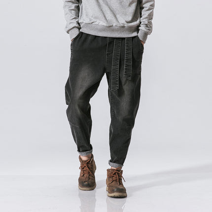 New Fashion Punk Stretch Bike Denim Jeans Street Skate HIP HOP Style Loose Trousers - 𝓢𝓱𝓸𝓹𝓵𝓮𝓬𝔂