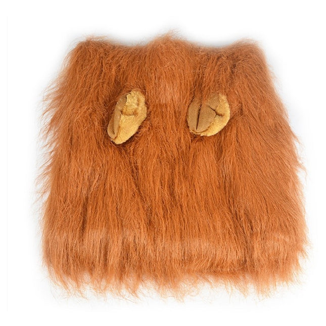 Cute Pet Cosplay Clothes Transfiguration Costume Lion Mane Winter Warm Wig Cat Large Dog Party Decoration With Ear Pet Apparel - 𝓢𝓱𝓸𝓹𝓵𝓮𝓬𝔂