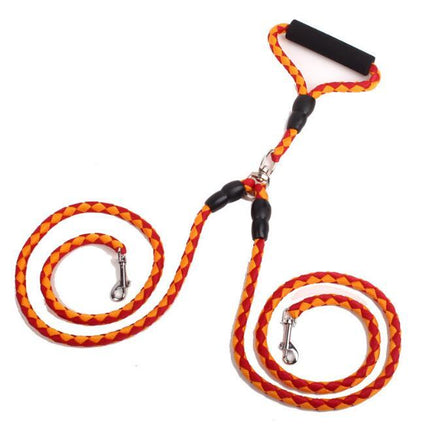 Double-Ended Traction Rope For Walking The Dog Hand-Double-Ended Traction Rope One Plus Two Leash Collar Pet Supplies Dog Collar - 𝓢𝓱𝓸𝓹𝓵𝓮𝓬𝔂