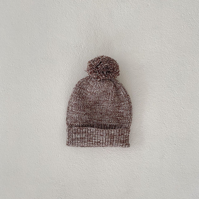Infant Baby Girl Mixed Color Thick Needle Pullover Pants Pullover Fur Ball Knitted Hat 3-piece Set - 𝓢𝓱𝓸𝓹𝓵𝓮𝓬𝔂