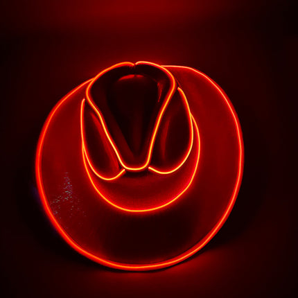 Halloween Carnival Party LED Wireless Fluorescent Colorful Cowboy Flashing Hat - 𝓢𝓱𝓸𝓹𝓵𝓮𝓬𝔂