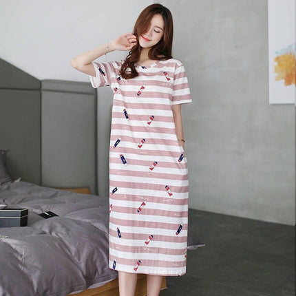 Nightdress Short Sleeve Ladies Summer Homewear Set - 𝓢𝓱𝓸𝓹𝓵𝓮𝓬𝔂