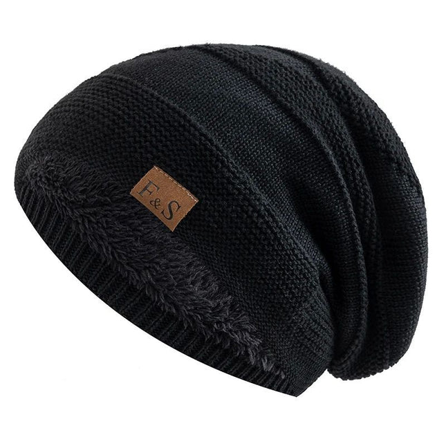 Fleece-lined Pullover Keep Warm Knitted Cloth Label Woolen Cap - 𝓢𝓱𝓸𝓹𝓵𝓮𝓬𝔂