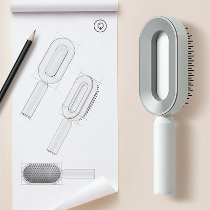 Self Cleaning Hair Brush For Women One-key Cleaning Hair Loss Airbag Massage Scalp Comb Anti-Static Hairbrush - 𝓢𝓱𝓸𝓹𝓵𝓮𝓬𝔂