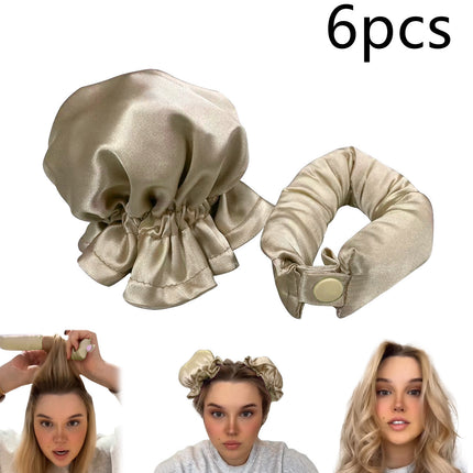 New Heatless Curl Stick With Cloth Cover Cute Ball Head Hair Curler Headband Hair Rollers Wave Form Curling Rod Hair Style Tools Gadgets - 𝓢𝓱𝓸𝓹𝓵𝓮𝓬𝔂