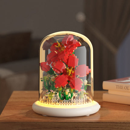 Building Block Flower Eternal Rose Small Particle Building Block Assembly Toy Gift Desktop Decoration - 𝓢𝓱𝓸𝓹𝓵𝓮𝓬𝔂