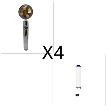Shower Head Water Saving Flow 360 Degrees Rotating With Small Fan ABS Rain High Pressure Spray Nozzle Bathroom Accessories - 𝓢𝓱𝓸𝓹𝓵𝓮𝓬𝔂