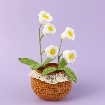 Finished Handmade Wool Woven Home Decoration Tulip Potted Plant - 𝓢𝓱𝓸𝓹𝓵𝓮𝓬𝔂