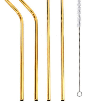 Colourful Reusable Stainless Steel Straws - 𝓢𝓱𝓸𝓹𝓵𝓮𝓬𝔂
