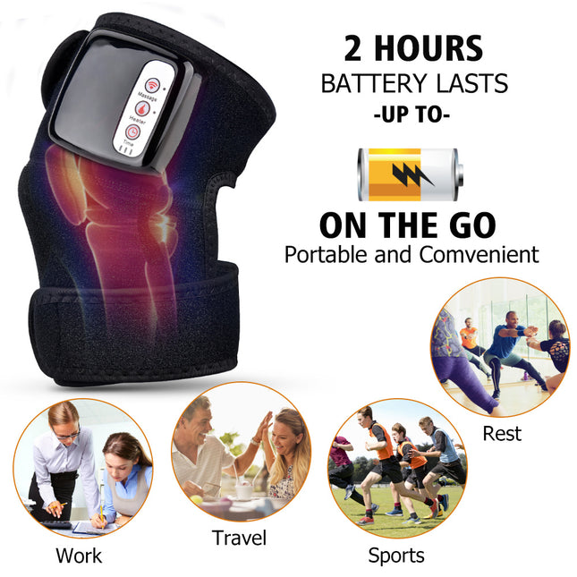 Electric Infrared Heating Knee Massager Wrap Elbow Joint Support Vibration Therapy Physiotherapy Machine Pain Relief Massageador - 𝓢𝓱𝓸𝓹𝓵𝓮𝓬𝔂