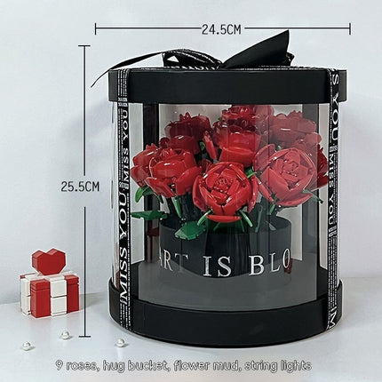 Building Blocks Rose Bouquet Flower Pot - 𝓢𝓱𝓸𝓹𝓵𝓮𝓬𝔂