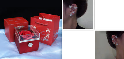 Rotating Soap Flower Rose Gift Box Creative Rotating Rose Jewelry Packaging Box Valentine's Day Gift For Women - 𝓢𝓱𝓸𝓹𝓵𝓮𝓬𝔂