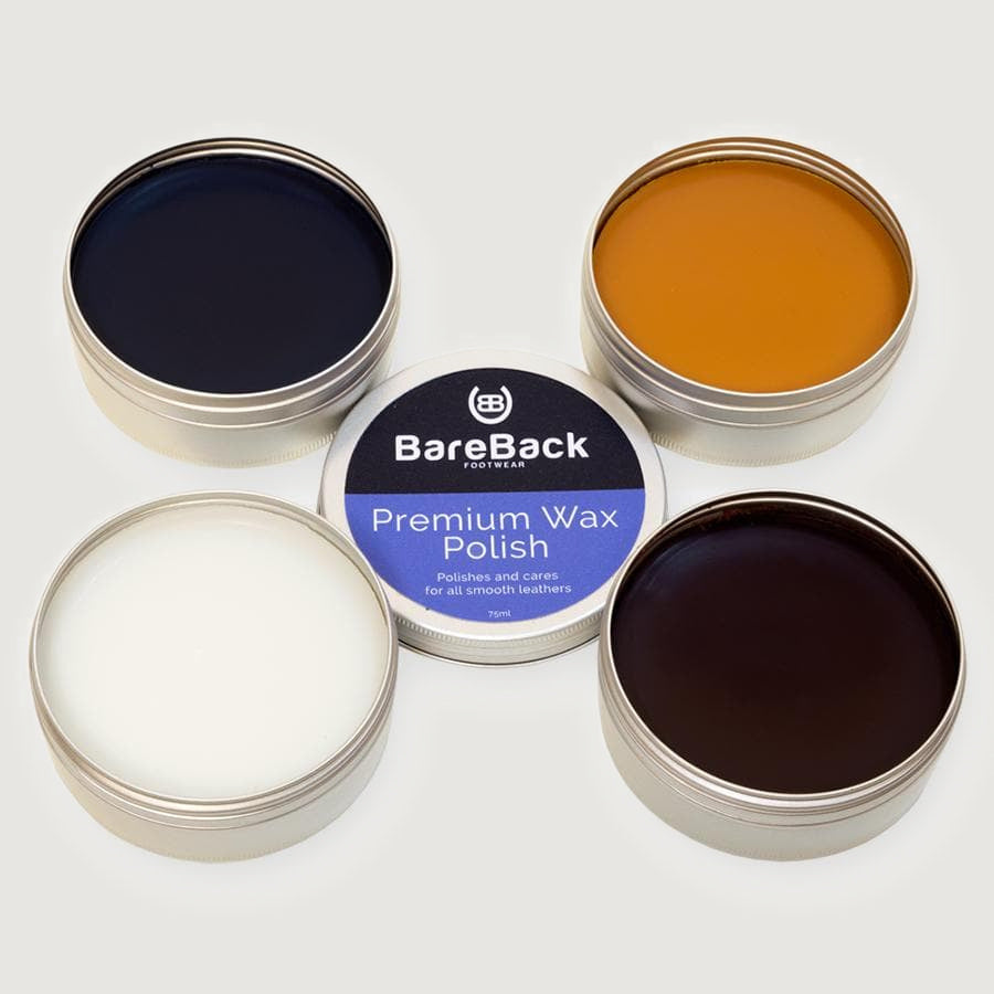 Bareback Footwear Premium Wax Polish- Available in 6 colours 75ml