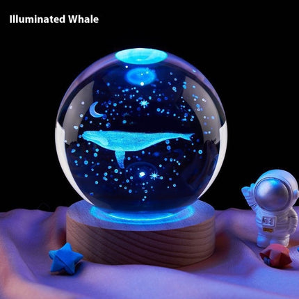 Moon Small Night Lamp Decoration Creative Crystal Ball - 𝓢𝓱𝓸𝓹𝓵𝓮𝓬𝔂