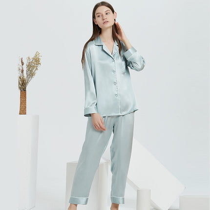 Couple's Silk Pajamas Long-sleeve Suit Silk Homewear - 𝓢𝓱𝓸𝓹𝓵𝓮𝓬𝔂