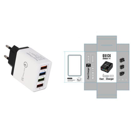 USB Charger Quick Charge 3.0 4 Phone Adapter For Tablet Portable Wall Mobile Charger Fast Charger - 𝓢𝓱𝓸𝓹𝓵𝓮𝓬𝔂