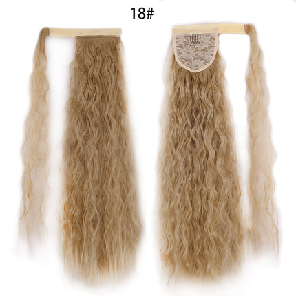 Ponytail Wig Water Wave Velcro Banding Chemical Fiber High Temperature Silk - 𝓢𝓱𝓸𝓹𝓵𝓮𝓬𝔂