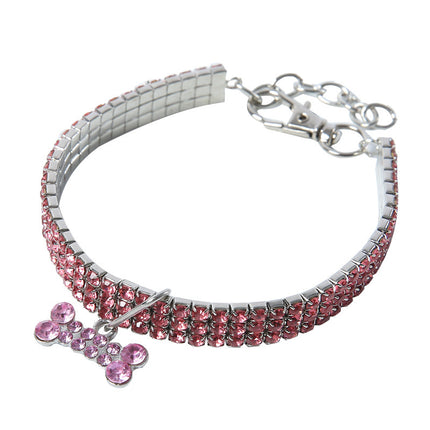 Bling Rhinestone Dog Collar Crystal Puppy Chihuahua Pet Dog Collars Leash For Small Medium Dogs Cats - 𝓢𝓱𝓸𝓹𝓵𝓮𝓬𝔂