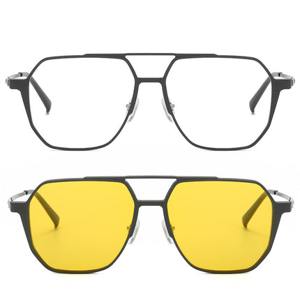 Driving Men's Three-in-one Magnetic Aluminum Magnesium Glasses - 𝓢𝓱𝓸𝓹𝓵𝓮𝓬𝔂