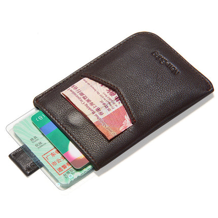 Genuine Leather Wallet Men's Card Holder Thin Cowhide - 𝓢𝓱𝓸𝓹𝓵𝓮𝓬𝔂
