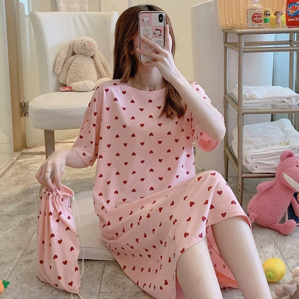 Nightdress Short Sleeve Ladies Summer Homewear Set - 𝓢𝓱𝓸𝓹𝓵𝓮𝓬𝔂