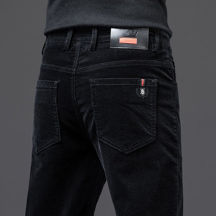 Mens Autumn Outer Wear Plus Velvet Straight Trousers - 𝓢𝓱𝓸𝓹𝓵𝓮𝓬𝔂