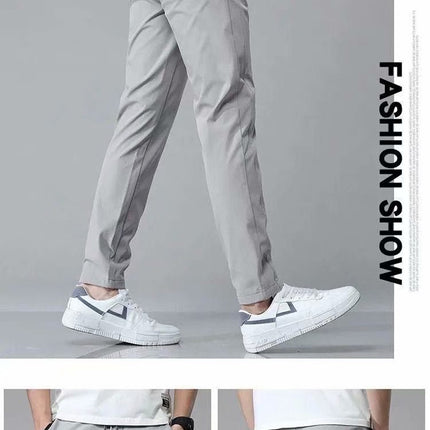 Drawstring Trousers Thin Casual Pants Korean Version Loose Straight Sweatpants Mens Clothing - 𝓢𝓱𝓸𝓹𝓵𝓮𝓬𝔂