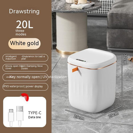 Smart Trash Can With Lid For Bedroom And Living Room Kitchen Storage Box Trash Can Induction Small Car Box Automatic Smart Dustbin Smart Trash Bin - 𝓢𝓱𝓸𝓹𝓵𝓮𝓬𝔂