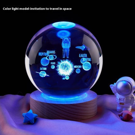 Moon Small Night Lamp Decoration Creative Crystal Ball - 𝓢𝓱𝓸𝓹𝓵𝓮𝓬𝔂