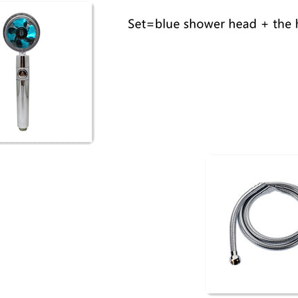 Shower Head Water Saving Flow 360 Degrees Rotating With Small Fan ABS Rain High Pressure Spray Nozzle Bathroom Accessories - 𝓢𝓱𝓸𝓹𝓵𝓮𝓬𝔂