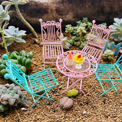 Iron Art Table And Chair Coffee Table And Chair Mini Model - 𝓢𝓱𝓸𝓹𝓵𝓮𝓬𝔂